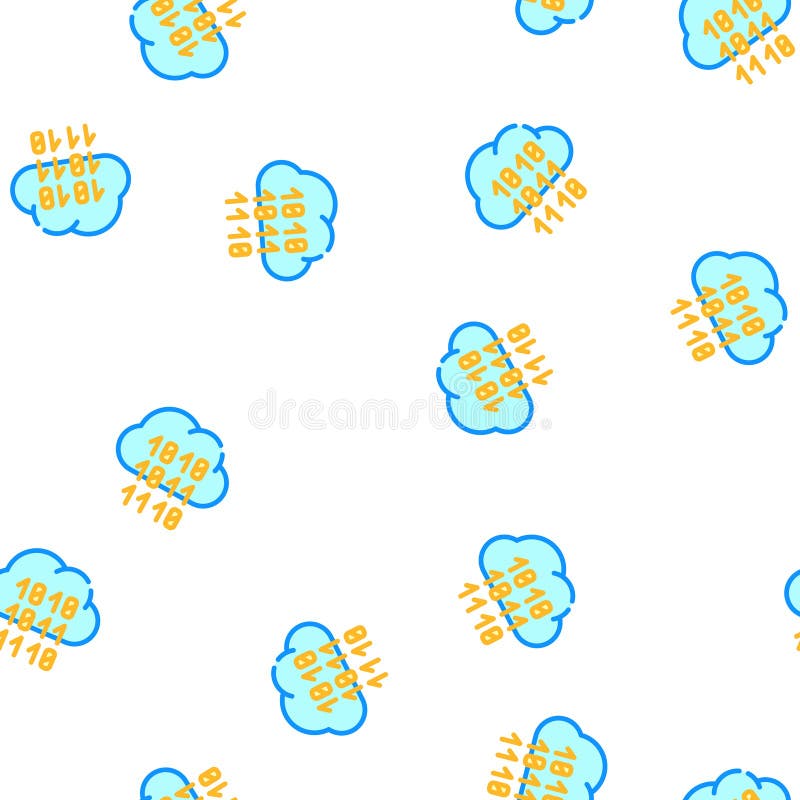 Programming binary code cloud storage vector seamless pattern programming binary code cloud storage vector seamless pattern