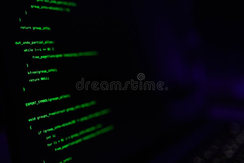 Programming Code on Screen stock image. Image of deadline - 288274893