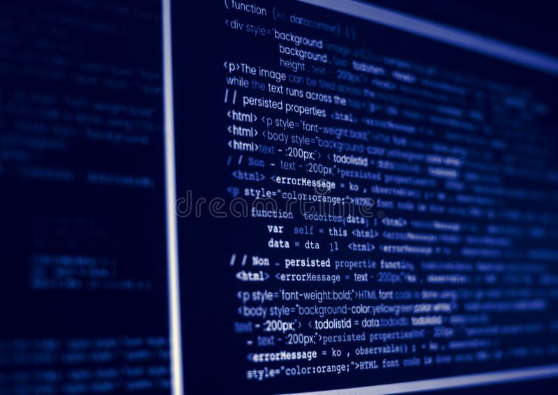 computer programming codebox on computer screen computer programming codebox on computer screen