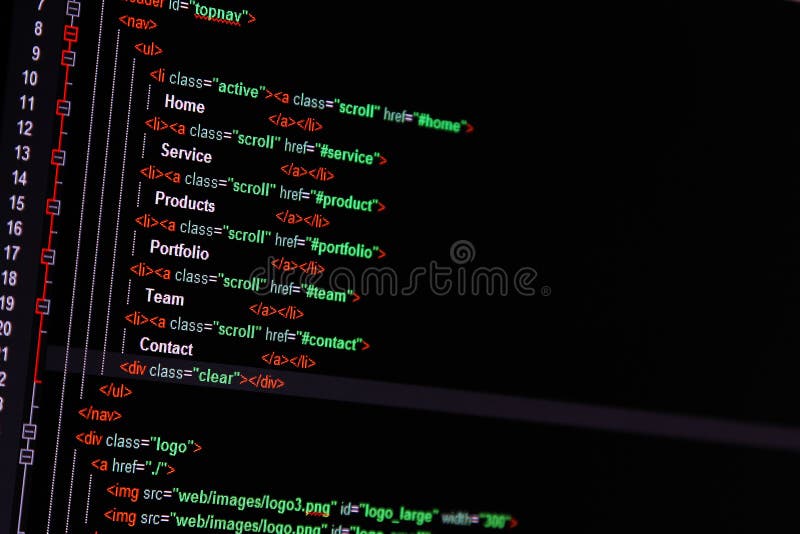 Programming code on computer screen stock images Programming code on computer screen stock images