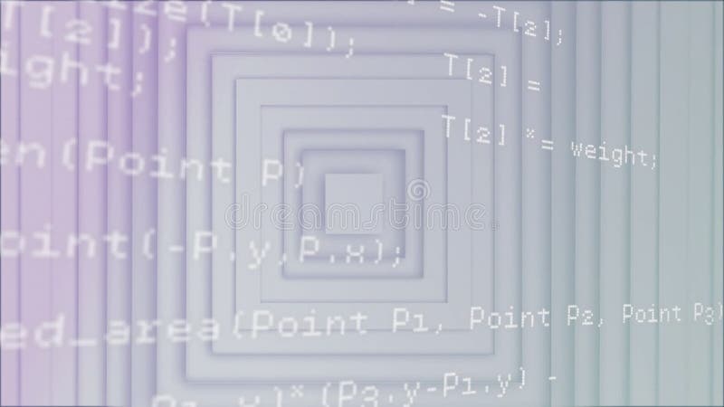 Programming Code Overlay on Gradient Background with White Geometric ...