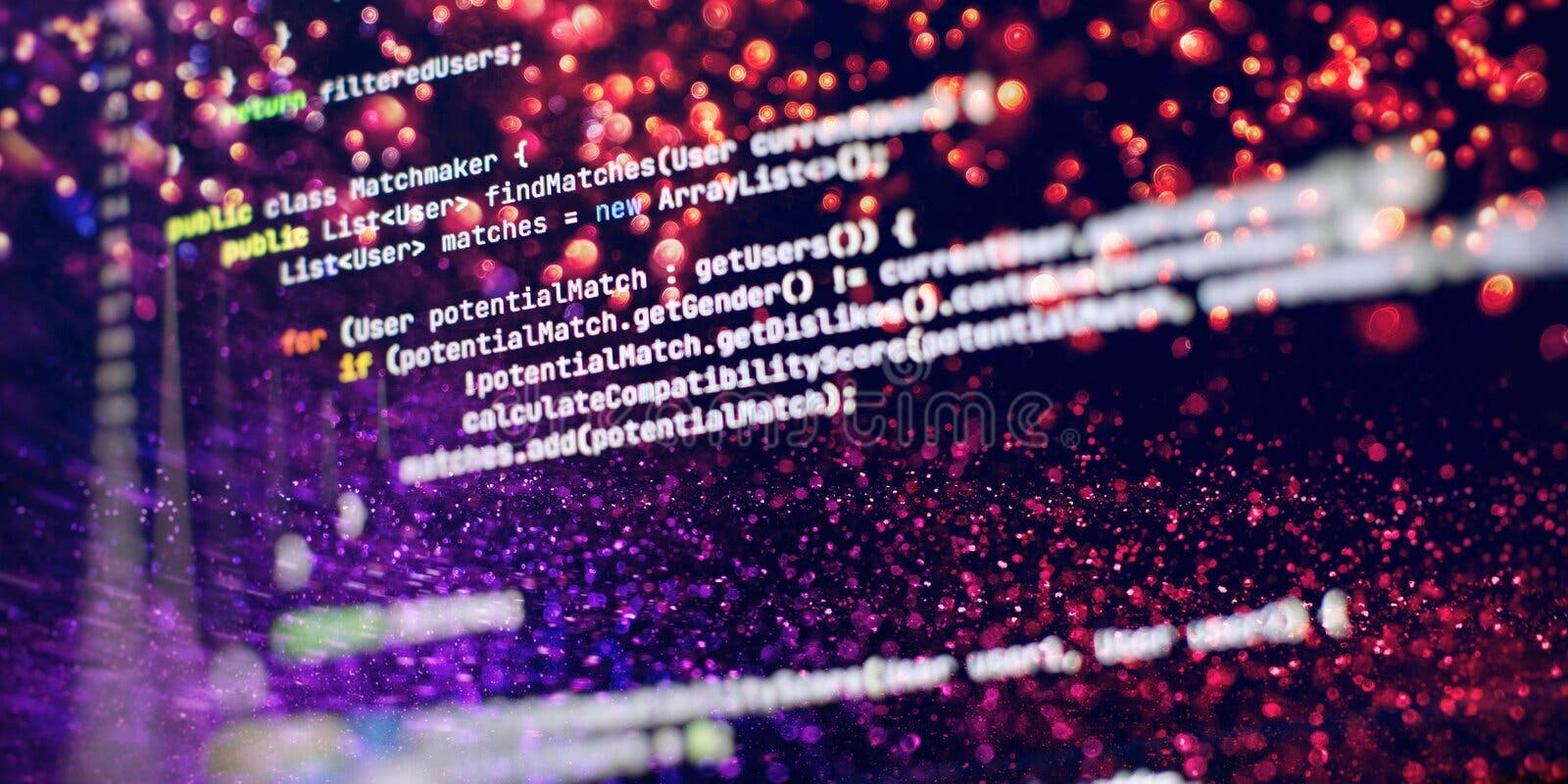 Programming Code. Programming Code on Computer Screen Stock Photo ...