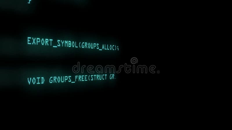 Programming code running on computer stock footage