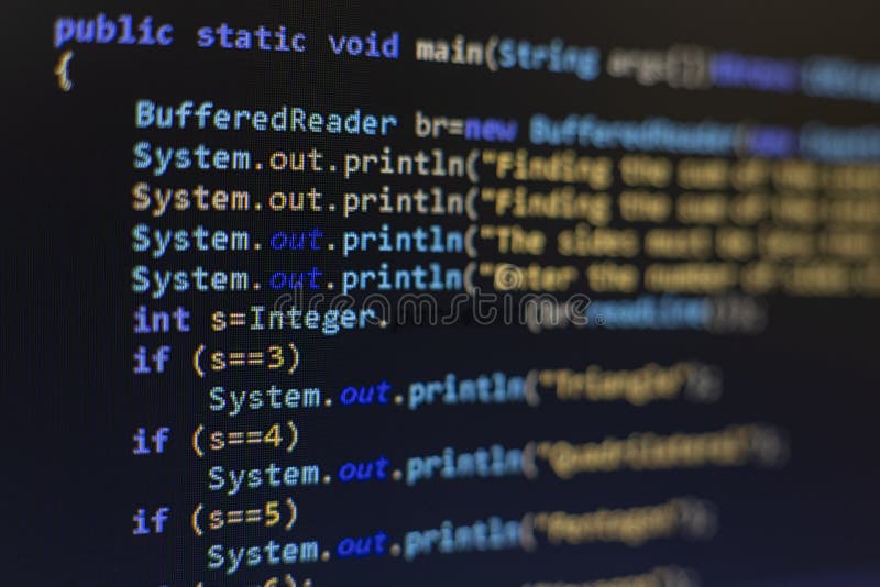 Programming Code on a Screen Stock Image - Image of text, development ...