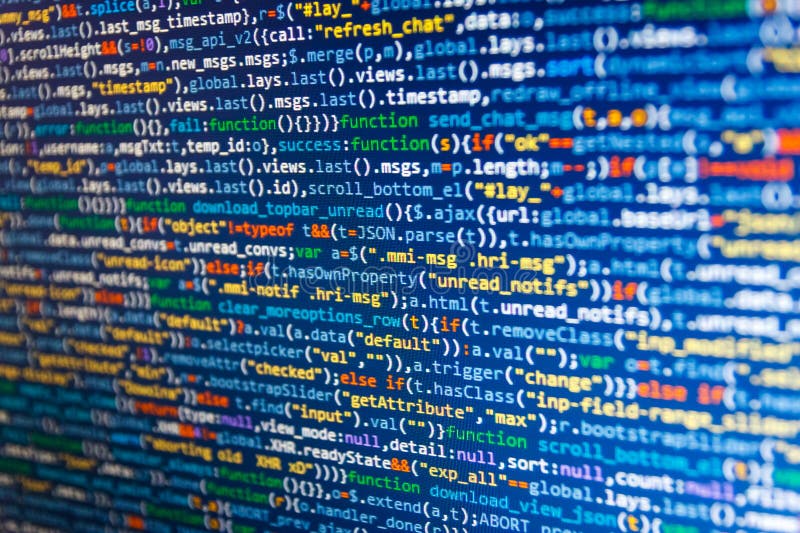 Programming code. Website design. Freeware open source project. Developer working on websites codes in office royalty free stock photo Programming code. Website design. Freeware open source project. Developer working on websites codes in office royalty free stock photo