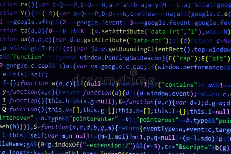 Programming coding screen, web developer coding screen stock photos