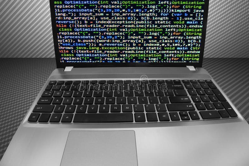 Programming code abstract screen software developer. Computer script. Programming code source illustrations
