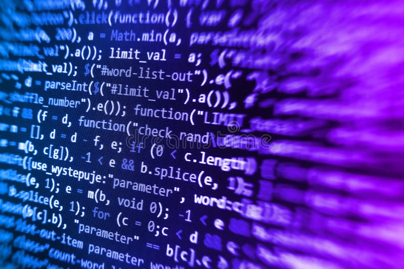 Programming code abstract screen software developer. Computer script. Coding program data stock images, royalty-free photos and pictures