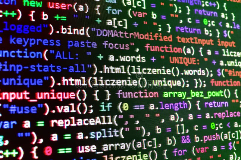 Programming code abstract screen software developer. Computer script. Programming coding script java stock images, royalty-free photos and pictures