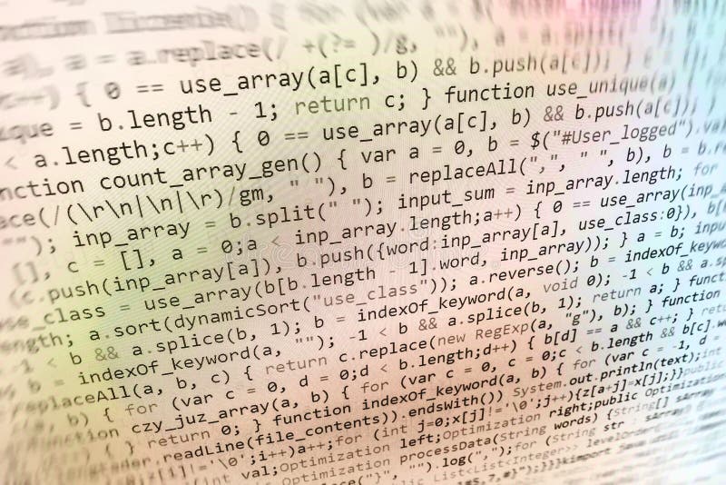 Programming coding source code screen.