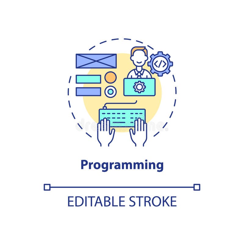Programming concept icon stock vector. Illustration of product - 227727108