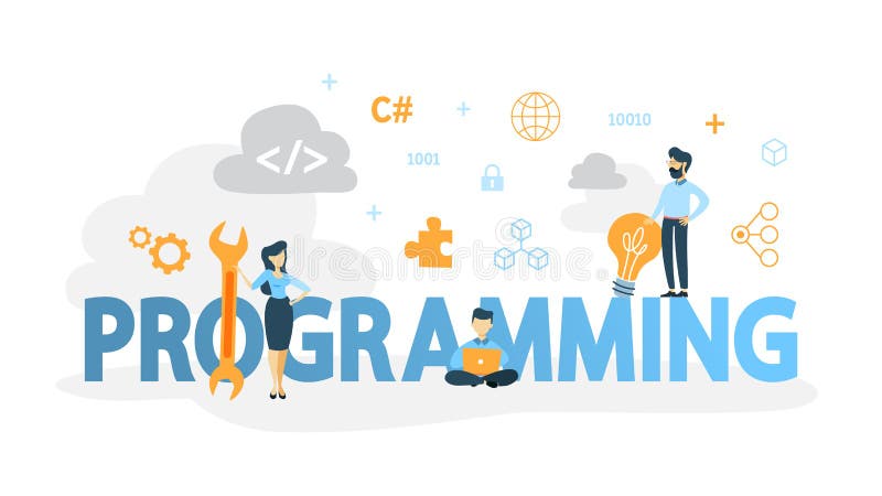 Programming Concept Illustration Stock Vector - Illustration of code ...