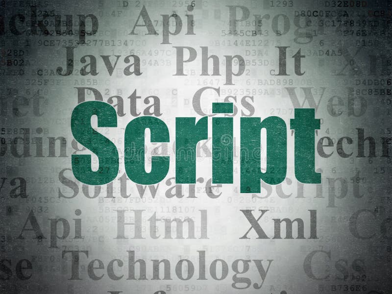 Green script. Green script