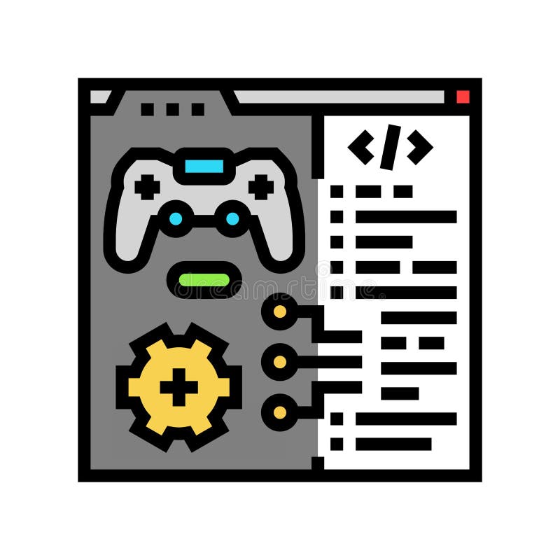 Programming game development color icon vector illustration vector illustration