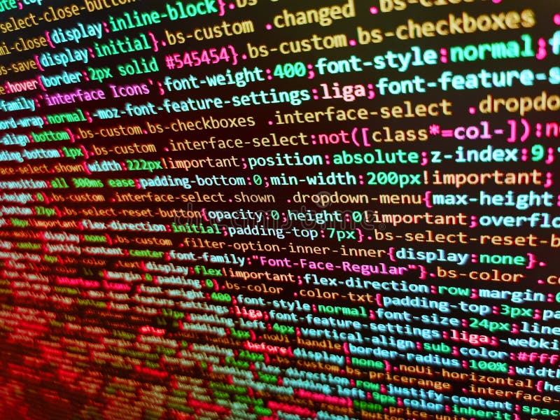 Programming Javascript on Laptop Computer Screen. Modern Web ...