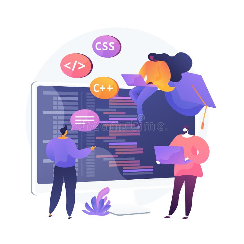 Programming languages learning vector concept metaphor. vector illustration