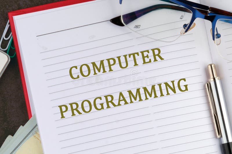 Programming online network metaverse digital world technology. COMPUTER PROGRAMMING it is written in the business book stock images