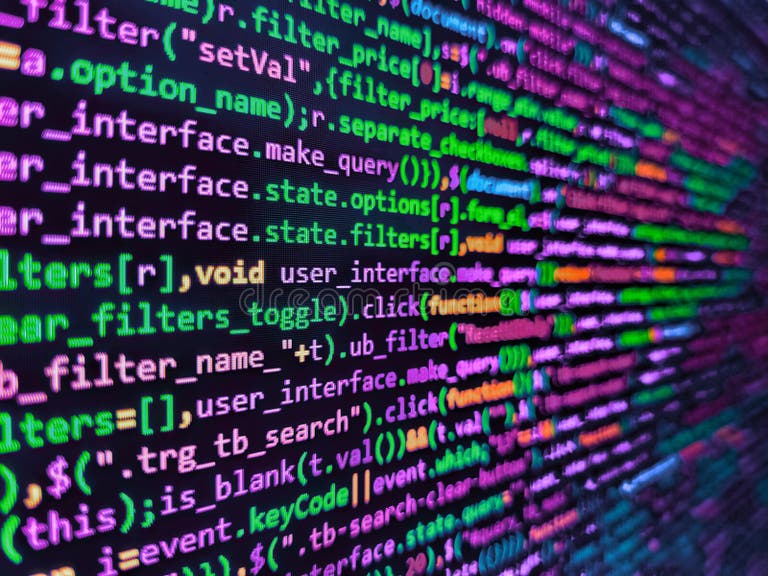 Programming Source Code Abstract Screen of Software Developer ...