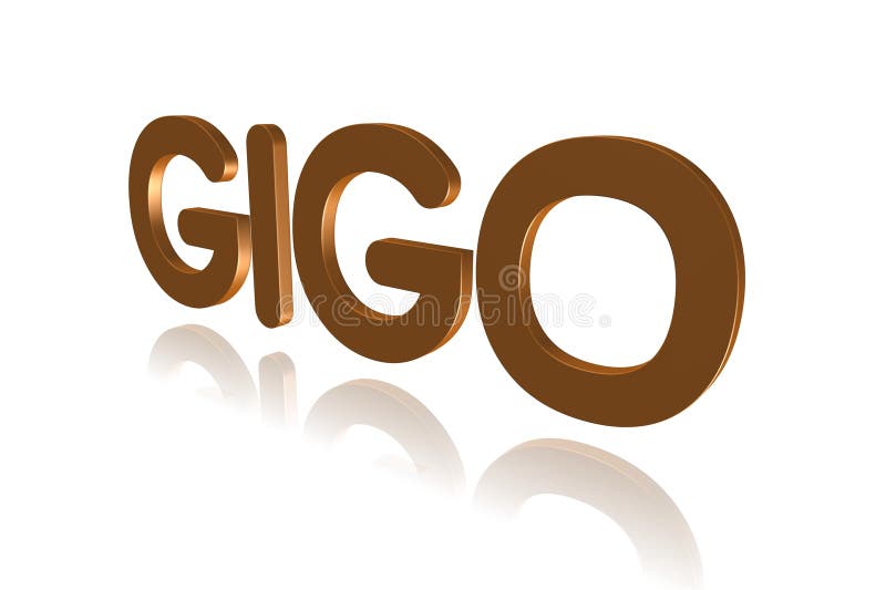 Garbage in, Garbage Out (GIGO), a Concept in Computer Science Stock