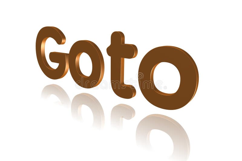 Programming Term - Goto - Programming term - 3D image vector illustration