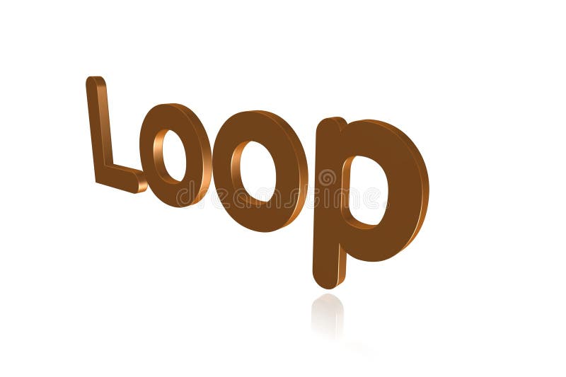 Programming Term - Loop - 3D image royalty free illustration