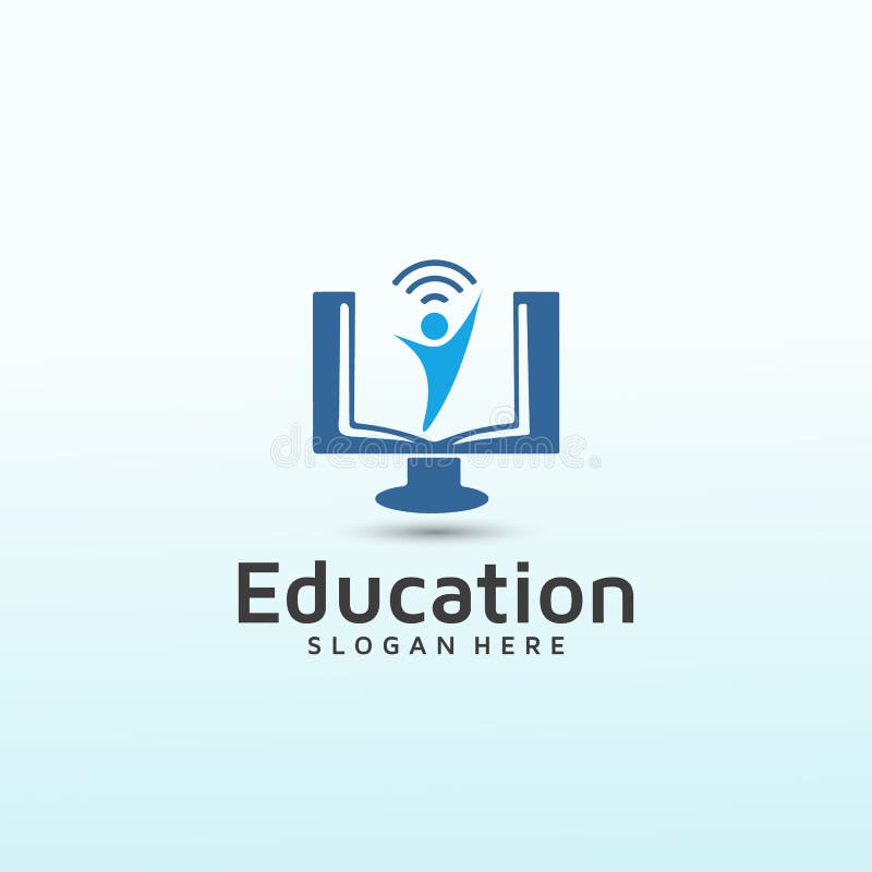 Programvaruutvecklingsföretag som fokuserar på studentlogotypdesign stock illustrationer