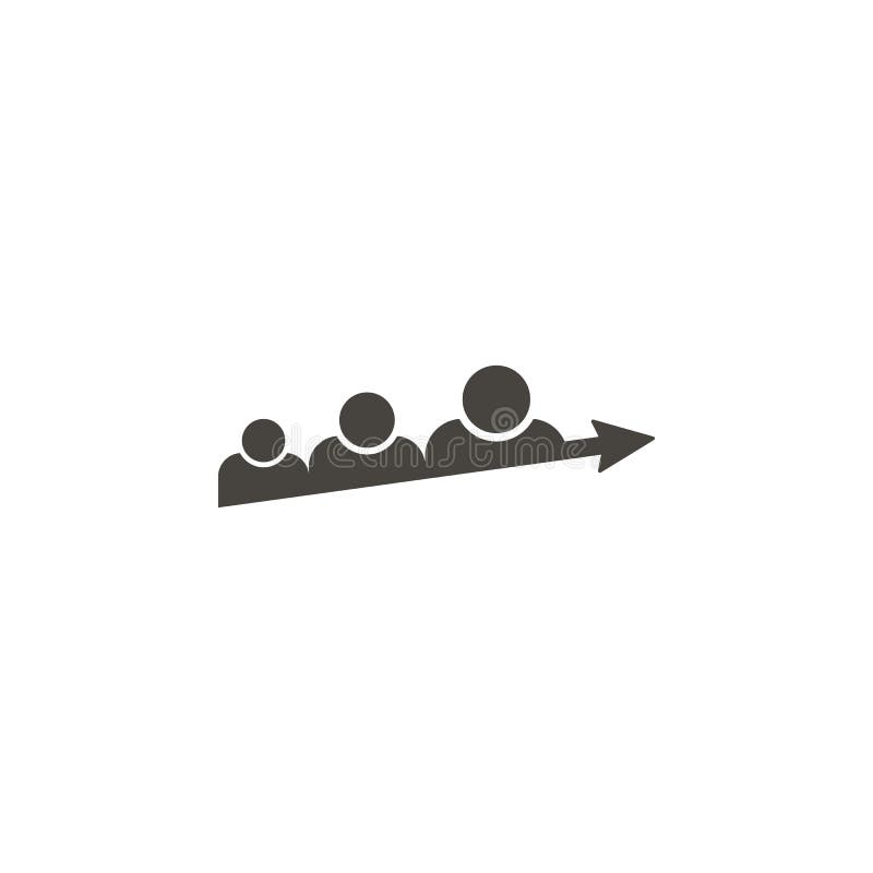 Progress, avatars, users vector icon. Simple element illustrationProgress, avatars, users vector icon. Material concept vector royalty free illustration