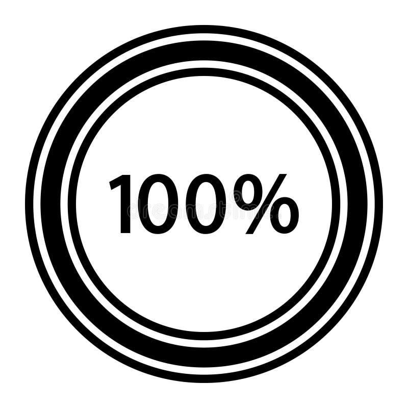 Progress bar and loading icons 100 percent vector illustration