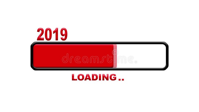 Progress Bar Showing Loading of 2019 New Year