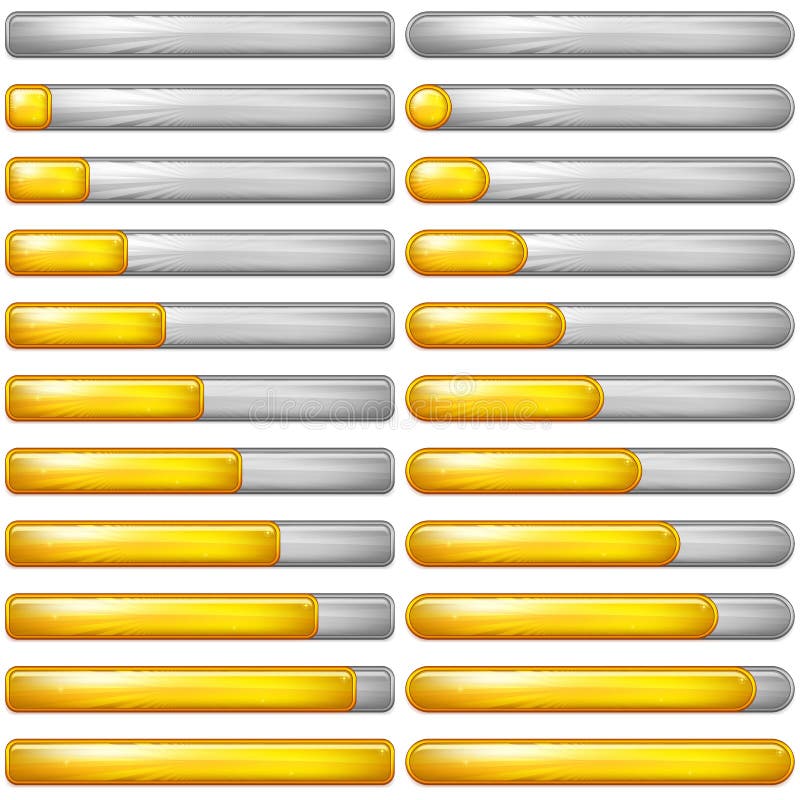 Progress bars, set stock illustration