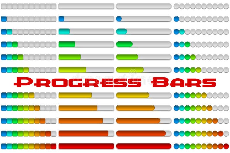 Progress Bars Set stock illustration