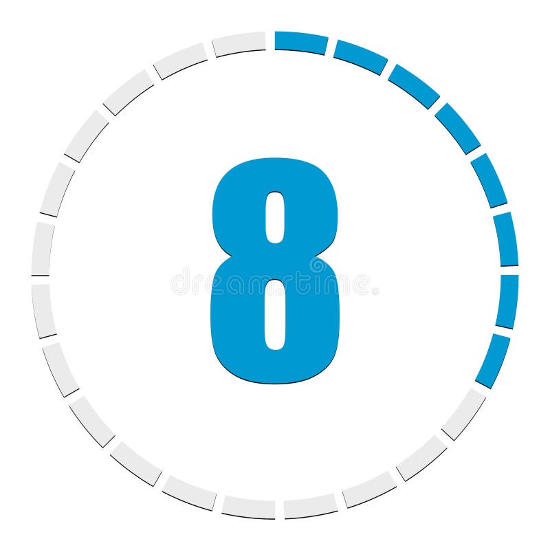 Progress, completion, step indicator. Segmented circle as duration, sequence, steps infographics element. Circular chart, graph.