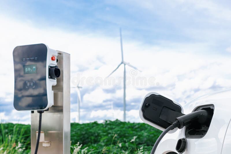 Progressive Combination of EV Car, Charging Station and Wind Turbine