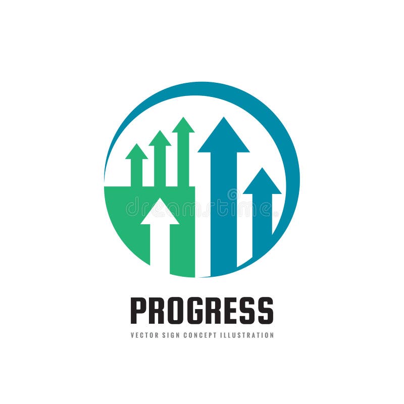 Progresso - ilustração do conceito do molde do logotipo do negócio do vetor Símbolo abstrato das setas Sinal criativo da tendênci ilustração stock Progresso - ilustração do conceito do molde do logotipo do negócio do vetor Símbolo abstrato das setas Sinal criativo da tendênci ilustração stock