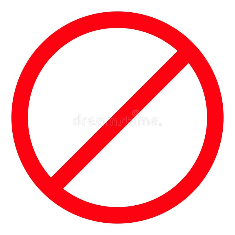 Prohibición ningún símbolo Señal de peligro redonda roja de la parada modelo Fondo blanco Aislado Diseño plano ilustración del vector Prohibición ningún símbolo Señal de peligro redonda roja de la parada modelo Fondo blanco Aislado Diseño plano ilustración del vector