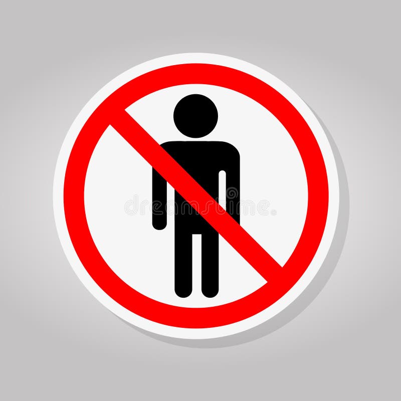 Prohibit People Allowed,Do Not Enter,No Man Entry Sign Isolate On White Background,Vector Illustration