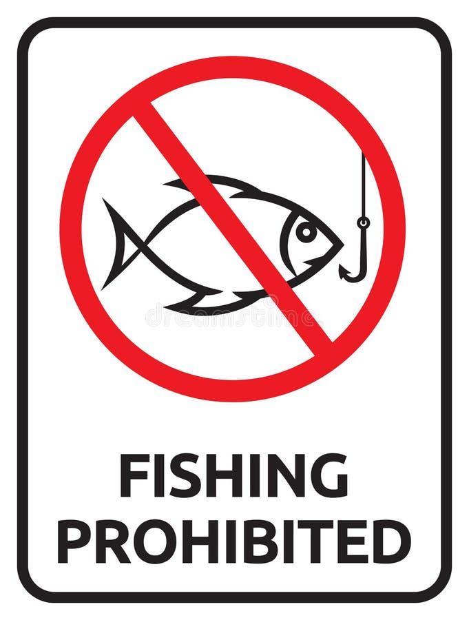 Prohibited fishing stock vector. Illustration of danger - 87890414