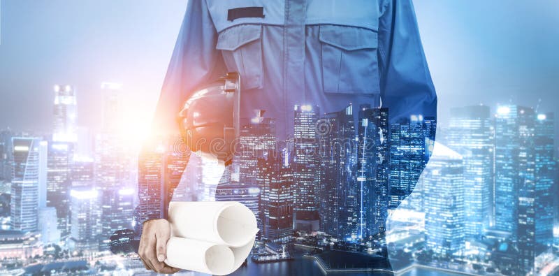 Proiect privind construcțiile viitoare stock photo