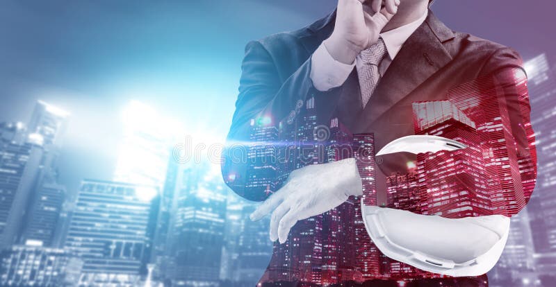 Proiect privind construcțiile viitoare stock photo