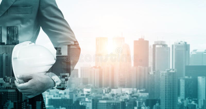 Proiect privind construcțiile viitoare. stock image