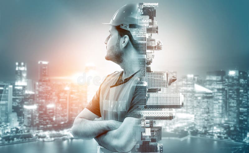 Proiect privind construcțiile viitoare. stock photo