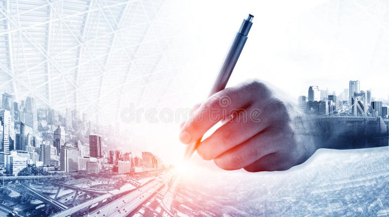 Proiect privind construcțiile viitoare. royalty free stock photography