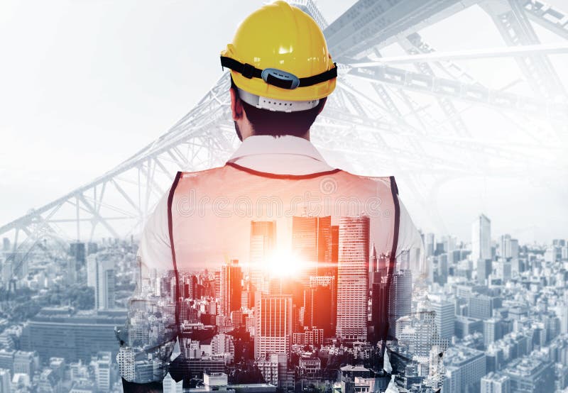 Proiect privind construcțiile viitoare. vector illustration
