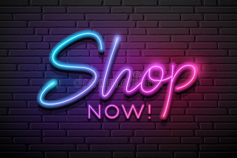 Proiectați acum un mesaj neon, cu culoare deschisă, pe fundalul negru al peretelui de bloc, pe pagina 10 vector illustration