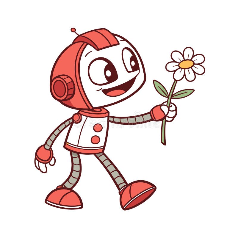 Proiectați un vector robot vesel și zâmbitor vector illustration
