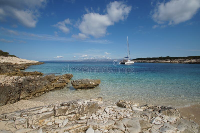 Proizd islet beach stock image. Image of islet, dalmatia - 115437031
