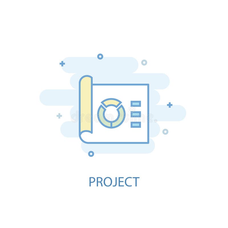Project line concept. Simple line icon stock illustration