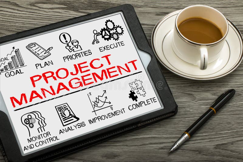 Project management with business elements stock photography Project management with business elements stock photography