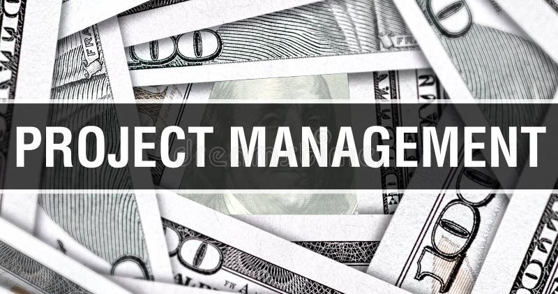 Project management Closeup Concept. American Dollars Cash Money,3D rendering. Project management at Dollar Banknote. Financial USA royalty free stock images Project management Closeup Concept. American Dollars Cash Money,3D rendering. Project management at Dollar Banknote. Financial USA royalty free stock images