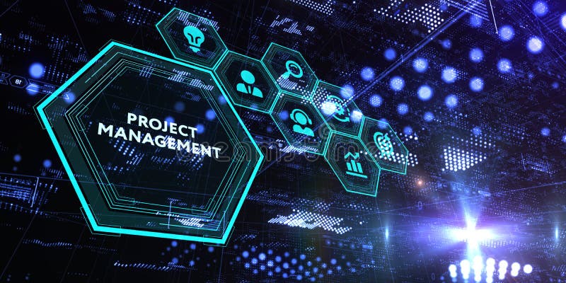 Project management concept. Business, Technology, Internet and network concept vector illustration